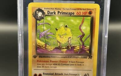 2000 Team Rocket 1st Edition Dark Primeape 43/82 PSA 9 Mint