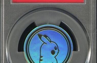 Pikachu Pokemon Go Coin – Official Pokemon TCG – Gold Metallic Jumbo Coin PSA 8